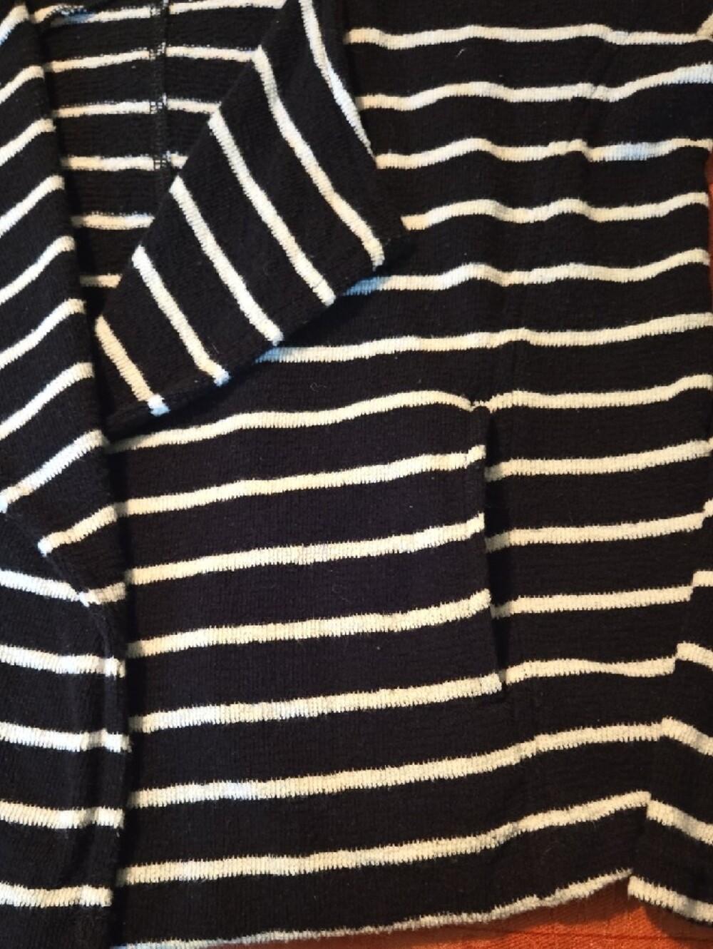 Caslon Black and White Striped Knit Top - Picture 4 of 5